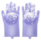 5-Finger Dog Grooming Gloves - High Density Silicone Teeth for Bathing Massage & Shedding Removal for Dogs and Cats