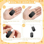 20 Pieces Military Dog Tags Set Including 10 Stainless Steel Army Blank Dog Tags 10 Steel Chains Personalized Pet Oval Pendant Necklaces for Stamping Engraving DIY Halloween Craft(Black)