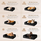 EHEYCIGA Orthopedic Dog Bed for Medium Dogs, Waterproof Memory Foam Medium Dog Beds with Sides, Non-Slip Bottom and Egg-Crate Foam Pet Couch Bed with Washable Removable Cover, Black