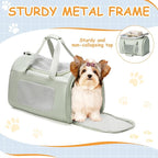 Extra-Large Cat Carrier Soft Sided Flight Approved, Mesh Pet Carrier for Travel Outdoors with Shoulder Straps, Cat Carriers for Cats/Puppy/Dogs Up to 30Lbs, Green