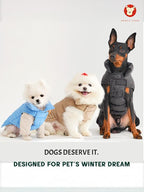 SPACE LION Puffer Jacket, Down Winter Coat, Waterproof, Windproof, Lightweight Jacket, Adjustable Fit Dog Coat for Small, Medium Dogs(Black,M)