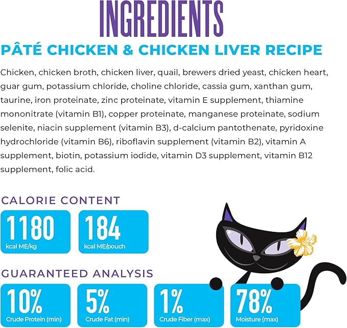 Tiki Cat After Dark Soft Pate Wet Cat Food, Chicken, Chicken Liver & Quail Recipe, 5.5 oz. (8 Count)