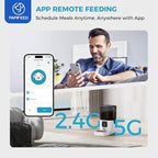 PAPIFEED 5G WiFi Automatic Cat Feeders: Smart Automatic Cat Food Dispenser with Slow Feeding Mode, Detachable for Easy Cleaning, Pet Feeder with Alexa, 1-30 Meals Per Day for Multiple Pets (6L/25 Cup)