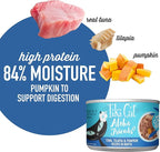 Tiki Cat Aloha Friends, Tuna, Tilapia & Pumpkin, Grain-Free & High Moisture, Wet Cat Food for All Life Stages 5.5 oz. Cans (Pack of 8)