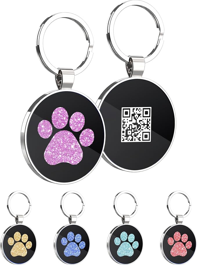 Personalized Dog Tags - Custom QR Code Pet ID Tags - Free Online Scan & Receive Instant Pet Location Alert Email