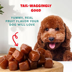 Bananas+Strawberries Plant-Based Fruit Dog Treats - Strawberry, Apple, Banana Soft & Chewy Treats - Healthy, Vegetarian, Vegan - Organic Ingredients, Low-Protein, Hypoallergenic, Gluten-Free