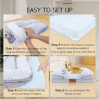 Orthopedic Dog Bed with Memory Foam - Luxurious Plush Surface, Removable & Washable Cover, Non-Slip Bottom, Dog Sizes (Large)