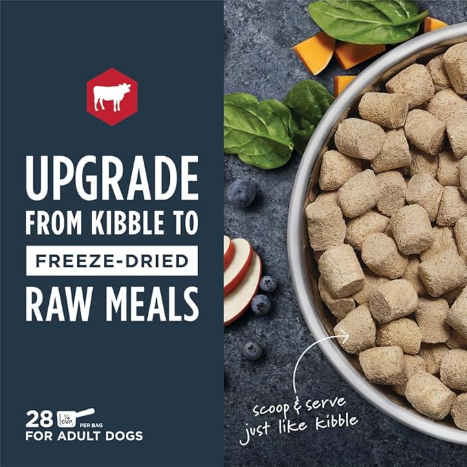 Instinct Freeze Dried Raw Meals, Natural Dry Dog Food, Grain Free - Real Beef, 14 oz. Bag