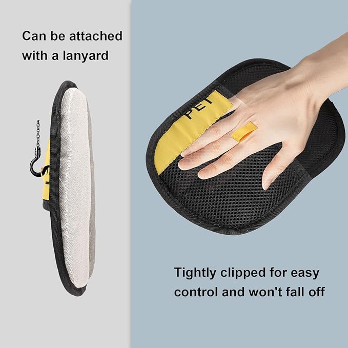 2pcs Pet Hair Removal Gloves for Dogs & Cats, Reusable Double Size Electrostatic Pet Grooming Gloves Washable Cat Hair Remover for Furniture Couch Carpet Car Seat