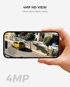 Hiseeu Solar Wireless Security Camera Outdoor, 2.4G & 5G WiFi,Color Night Vision, 360° View, Pan & Tilt, 100% Wire-Free Add on Cam Compatible with 100% Wireless Home Security Camera System