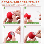 2 Packs Speed 2.0 Tail Interactive Cat Toys for Indoor Cats, Chirping & Motion Activate Cat Toy, Smart Kitten Rolling Ball Moving Ball Toys, Rechargeable Dog Cats Bal l for Enrichment Exercise