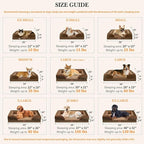 Comfort Expression Small Dog Beds Waterproof Cat Beds Orthopedic Foam Sofa Beds for Small Dogs Comfy Pet Bed with Washable Removable Cover & Non-Slip Bottom(XX-Small,Brown)