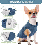 2 Pack Dog Sweater with Leash Ring Winter Warm Pet Sweater Thick Clothes Coat Fleece Dog Sweaters for Small Dogs Girl Boy for Chihuahua, French Bulldog, Dachshund,X-Large(19-26lbs)