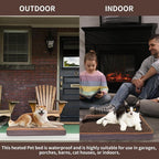 NAMOTEK Outdoor Heated Pet Bed for Cats Dog in Winter with Orthopedic Foam Base Auto Constant Temperature Electric Heating Pad & Waterproof Liner for Dog House Cabin Cot Doorway(23"L x 19"W x 1.7"Th)
