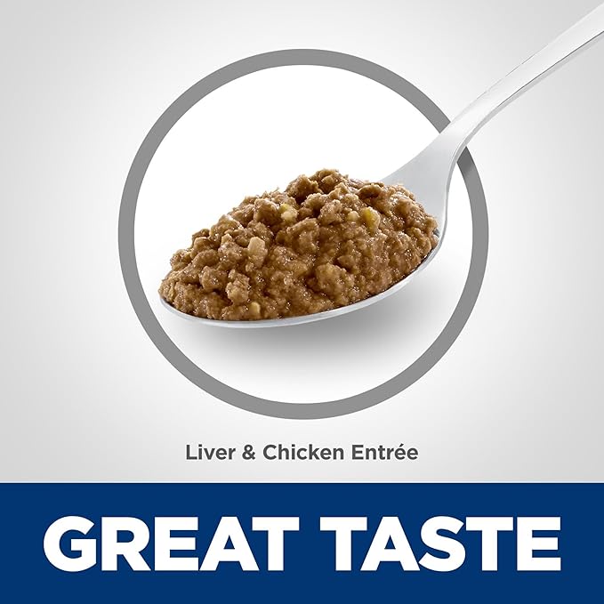 Hill's Science Diet Adult 1-6, Adult 1-6 Premium Nutrition, Wet Cat Food, Liver & Chicken Minced, 5.5 oz Can, Case of 24