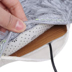 USB Charging Interface Cat Plush Mat,Pet Heating Pad, Plush Puppy Heating Pad, Professional Manufacturing Pet Warming Pad Pet Heating Blanket for Small Dogs Cats(Silver Gray)