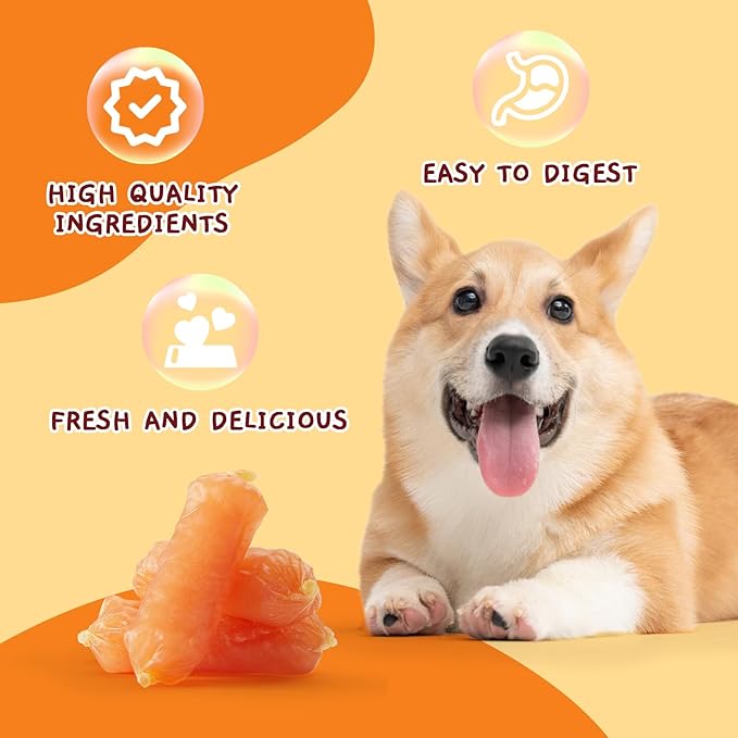 Jungle Calling Chicken Sausage Dog Treats, Slow Roasted Chicken Jerky for Small & Medium Dogs, Grain-Free, High-Protein Chewy Dog Training Treats, 10.6 oz