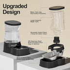 Gardner Pet Automatic Dog Water Dispenser Gravity Stainless Steel Water Waterer Feeder, Large Capacity Water Feeding Bowls for Medium & Large-Sized Dogs Cats Other Pets -(2.1 Gallon)