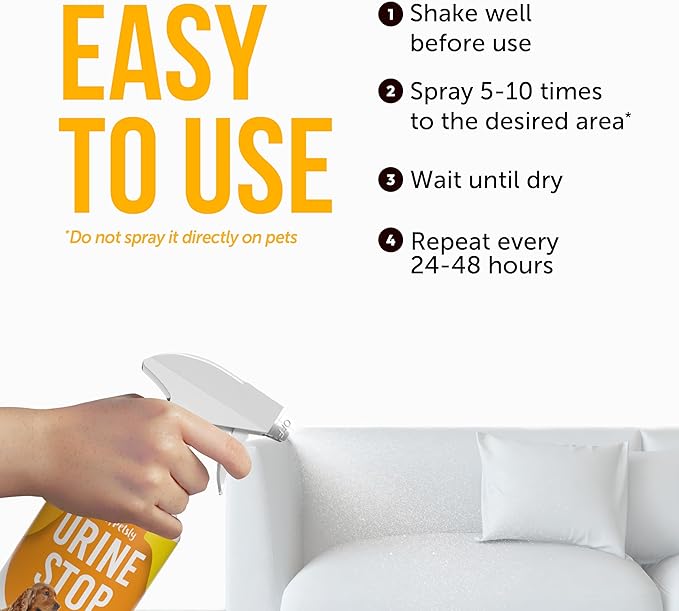 Anti Cat & Dog Urine Spray - 17 Fl Oz - No More Marking Spray for Dogs & Cats - Non-Staining Potty Training Spray for Dogs & Cats - Effective Don't Pee Here Spray for Dogs - Made in Germany