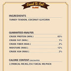 Gootoe Turkey Tendon Dog Treats, Strips 3oz, USA-Sourced Turkey Tendon, Natural Snack, Premium Puppy Chews, Hypoallergenic, Rawhide Free, Reseal Value Bags, Size for Small Dogs