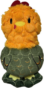 Bite Force -Durable & Strong Dog Toy Rooster with Squeaker, Kevlar-Reinforced for Aggressive Chewers for Small Medium Large Dogs - Green.