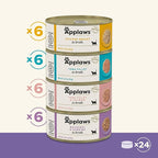 Applaws Natural Wet Canned Cat Food, Made with Limited and Natural Ingredients, Real Protein with No Artificial Additives, Variety Broth Recipe (24 Count, 2.47 oz Cans)