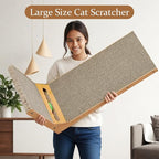 Pawfect L Shape Cat Scratcher with Bell 23.6 Inch Scratching Board with Box Cat Scratching Cardboard with Bell Ball Toy for Indoor Cats