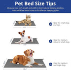 NICREW Dog Heating Pad, Temperature Adjustable Heated Dog Bed with Auto Shut Off Timer, Indoor Pet Heated Bed Mat for Cats and Dogs, 27.5 x 15.7 Inches