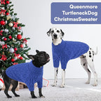 Queenmore Dog Sweaters for Large Dogs Girls Boys,Warm Pullover Extra Large Dog Sweater,Dogs Christmas Sweaters,Classic Turtleneck Thick Clothes for Extra Large Pets, Pitbull, Boxer(Royal Blue,XL)
