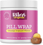 Riley's Pill Wrap for Dogs - Delicious Cheese & Bacon Flavored Pill Paste for Dogs - Wrap Pills, Capsules, Tablets in a Pocket or Pouch to Mask The Taste & Make Medicating Easy - 8 oz