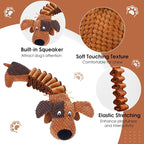 Dog Toys Plush Large Dogs with Squeaky and Crinkle Paper, Tug of War Pet Toys, Interactive Puppy Chew Toys for Small, Medium and Large Dogs