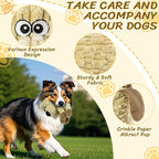 Squeaky Stuffed Dog Toys, Chew Toy for Large Medium Small Breeds, Plush Dog Toys to Keep Them Busy, Puppy Teething Dog Toy, Crinkle Dog Toy (Khaki Dog)