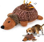 Interactive 2 in1 Snuffle and Squeaky Plush Dog Toy, Treat Hiding Dog Toys, Enrichment Stuffed Toys, Hedgehog Shape