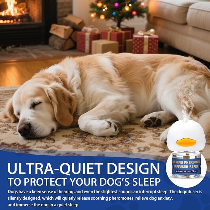 Dog Pheromone Calming Diffuser: Relaxing Pheromone for Dogs Relief Stress Anxiety Fighting Scratching Barking, Dog Calming Pheromone Diffuser Kit with 2 Plug in Diffuser+4 Refill 48ml (6in1)