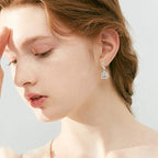 Paw Print Earrings Sterling Silver Leverback Dog Paw Earrings Puppy Paw Drop Dangle Earring for Women Girls