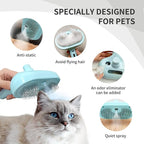 3-in-1 Self-Cleaning Pet Brush for Shedding - Removes Static and Loose Hair from Dogs and Cats (Blue)
