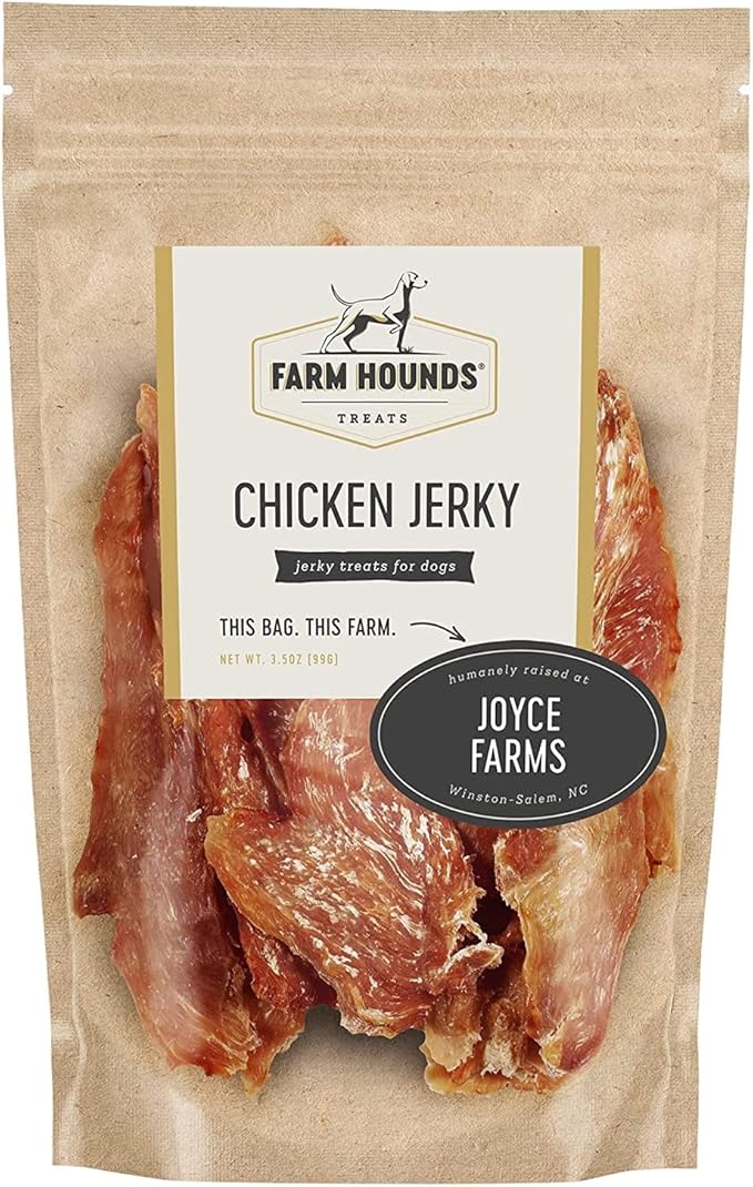 Farm Hounds - Chicken Jerky - Premium Natural Jerky for Dogs - 100% Humanely Raised Chicken - Break-to-Size - Great for Training & Treats - No Added Fillers - Made in USA - 3.5 oz -1 Pack