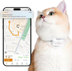 Lite for Cats 4g GPS Tracker | Real Time Tracking | Activity Monitoring |Location History | Unlimited Range | Safety Collar Included | Simply White