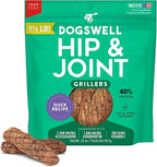 DOGSWELL 100% Grilled Meat Dog Treats, Made in The USA with Glucosamine, Chondroitin & New Zealand Green Mussel for Healthy Hips, 20 oz. Duck