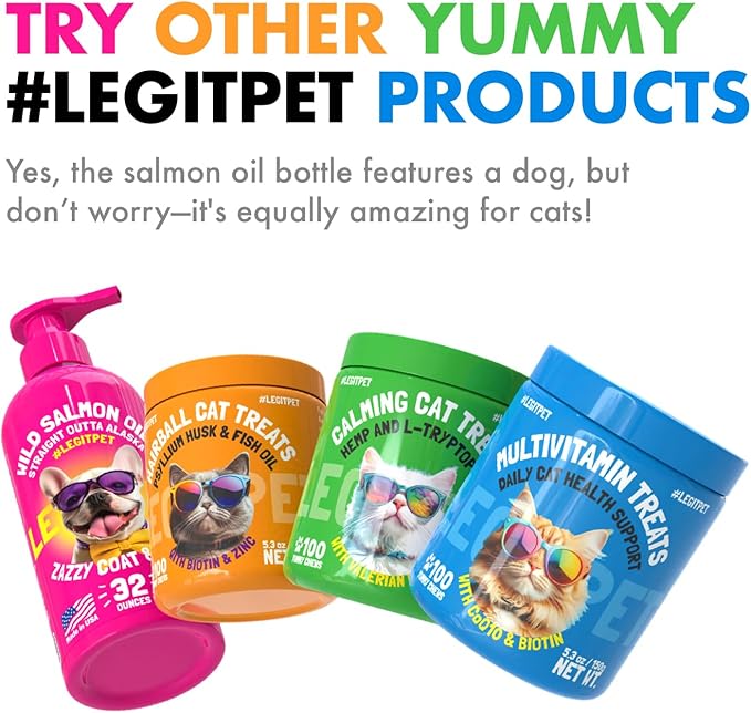 Multivitamin Cat Treats Vitamins for Indoor Cats Skin & Coat Digestion Immunity Mobility Heart & Brain Support Supplements for Overall Cat Health with Vitamins A B C D E and Biotin 100 Yummy Chews