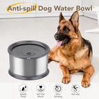 3.5L/118oz Dog Water Bowl, No Spill Stainless Steel Slow Water Bowl for Medium Large Dogs, Large Capacity Splash Proof Dog Slow Water Feeder with Anti-Slip Mat for Mess Drinkers