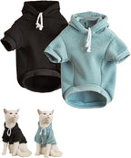 QWINEE Basic Dog Hoodie Sweatshirt Puppy Sweater Warm Cat Costumes Pet Clothes for Chihuahua Puppy Kitten Small Medium Dogs Multicolored X-Large