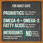 Merrick Purrfect Bistro Grain Free Natural Dry Cat Food For Adult Cats, Real Salmon And Sweet Potato Recipe - 4 lb. Bag
