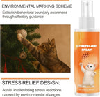 2PCS Cat Deterrent Spray, Effective Cat Scratch Deterrent Training Aid for Furniture, Natural Cat Spray Deterrent, for Urine Marking & Scratching