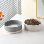 Oslo Ceramic Dog Bowl - 6'' Dog Food Water Bowl for Medium and Large Dogs, Heavy Duty Non-slip Dog Dish, Modern Scandi-Style Stoneware Pet Feeder Bowl, Dishwasher Safe (30Oz, White)