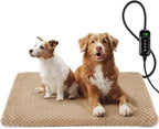 INVENHO Extra Large Pet Heating Pad, Adjustable Temperature Waterproof Dog Cat Heating Pad with Timer, Electric Pet Heated Mat