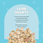 hotspot pets Freeze Dried Lamb Heart Treats for Cats & Dogs - 1LB Big Bag- Single Ingredient All Natural Grain-Free - Perfect for Training, Healthy Topper or Snack - Made in USA