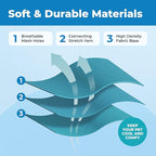 Voyager Escape-Proof Step-in Lock Cat Harness & 5ft Neoprene-Handle Leash Set All-Weather Mesh with Reflective Stitching for Small to Large Cats by Best Pet Supplies, Turquoise (327), XXXS