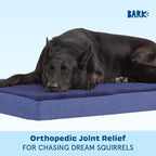 Barkbox Orthopedic Dog Bed with Memory Foam, Premium Comfort for Dogs and Puppies, Dog Bed for Joint Relief and Restful Sleep, Durable and Easy to Clean - Navy, Large