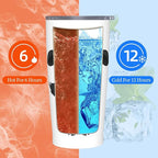 Dujiea 20oz Tumbler With Lid And Straw, Cute Cartoon Milk Cow Vacuum Insulated Iced Coffee Mug Reusable Travel Cup Stainless Steel Water Bottle